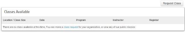 Request a Class Form
